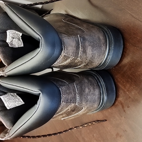 Brahma Work Boots Men Size 10 Dark Brown Lace-Up Steel Toe F2413-18 Enduro Pro - Picture 4 of 7